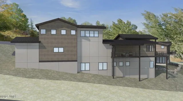 front view of a house with a street