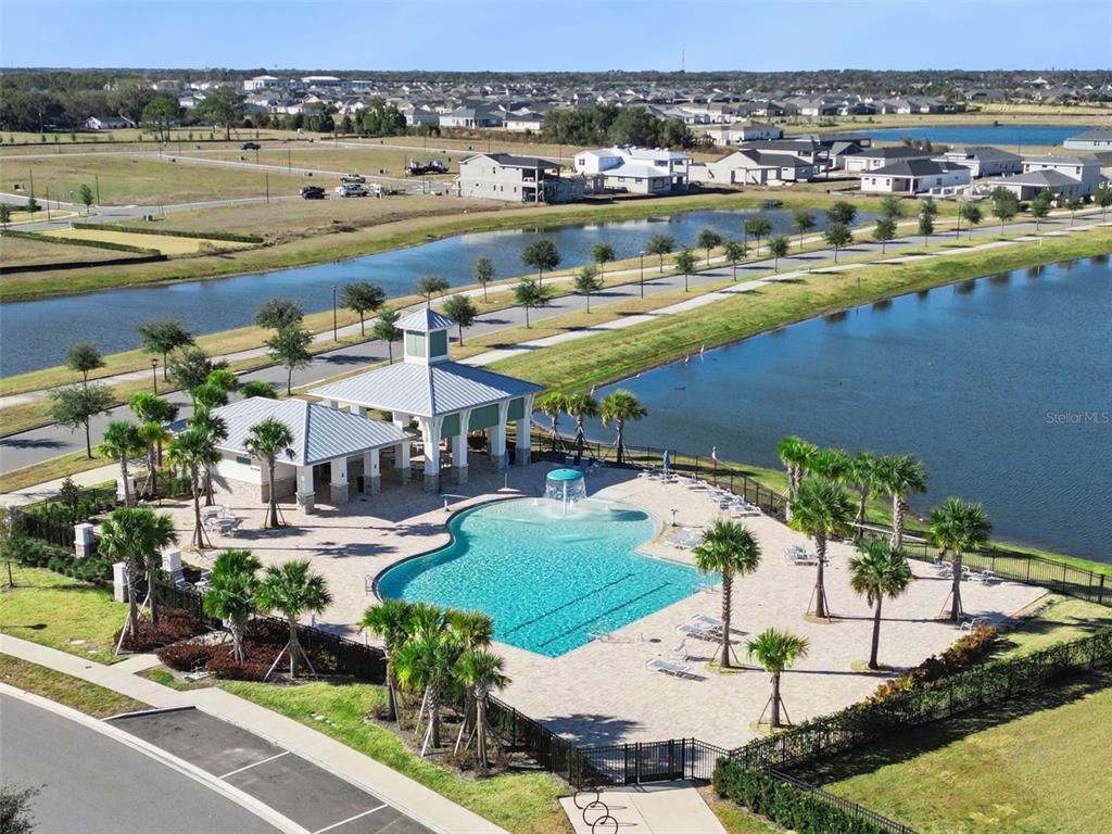 2932 Tupelo Loop St. Cloud, FL 34772 - Photo 46 of 47 an aerial view of residential houses with outdoor space and lake view