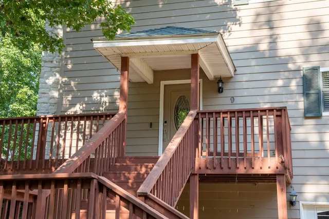 a view of entryway with wooden floor