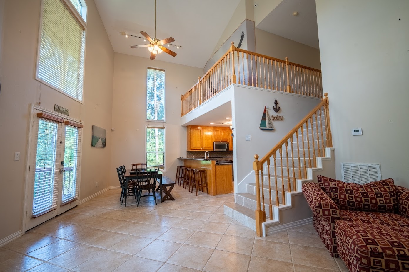 9 Creek Bend Trinity, TX 75862 - Photo 21 of 50 a dining room with furniture and a chandelier