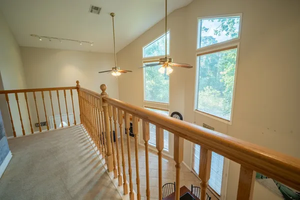 a view of a balcony