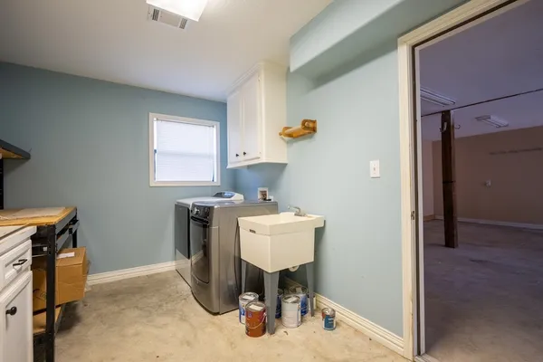 a view of balcony with wooden floor