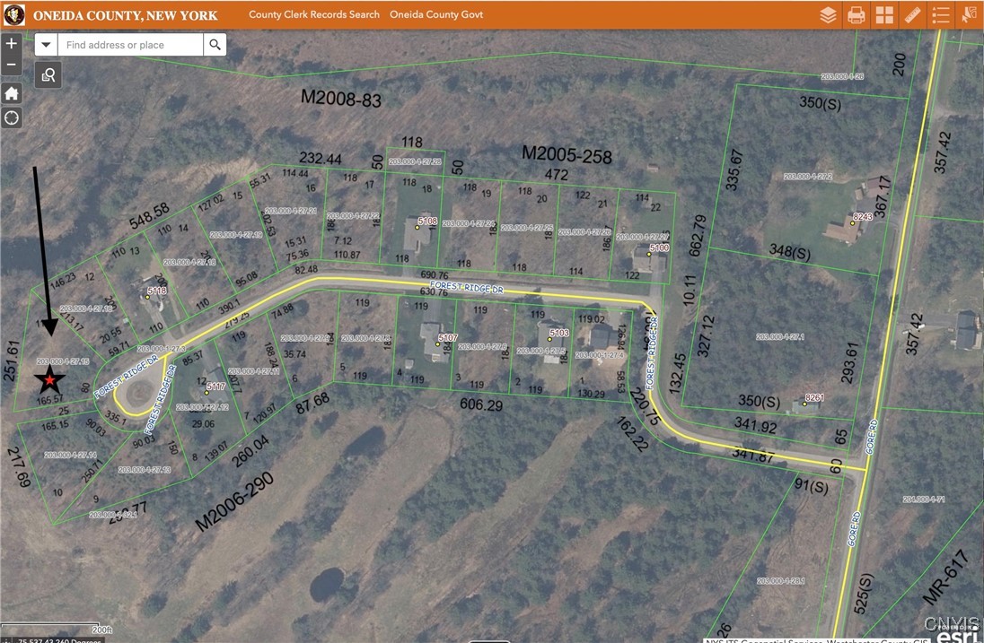 Lot 11 Forest Ridge Drive Rome, NY 13440 - Photo 7 of 7 Oneida County Clerk Tax Map Record