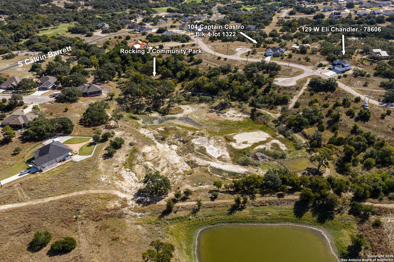 104 Capt Castro Blanco, TX 78606 - Photo 13 of 30 an aerial view of residential houses with yard