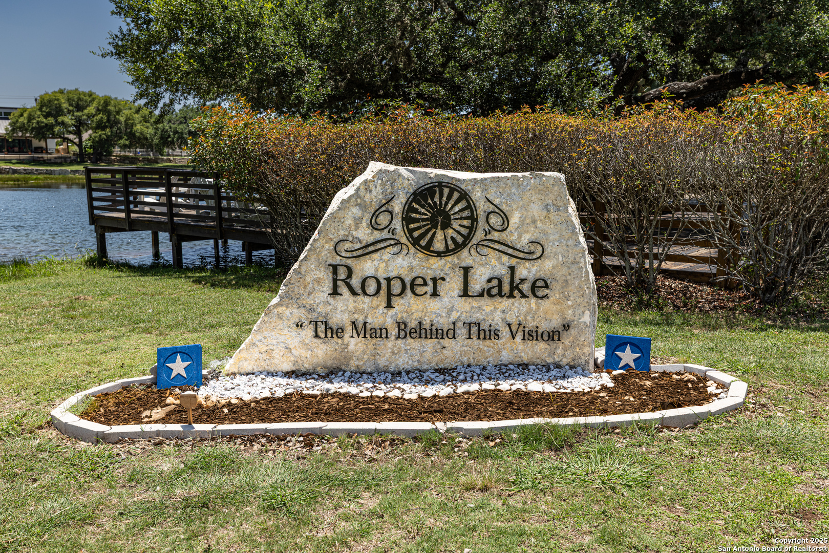 104 Capt Castro Blanco, TX 78606 - Photo 22 of 30 a view of swimming pool with a garden and seating area