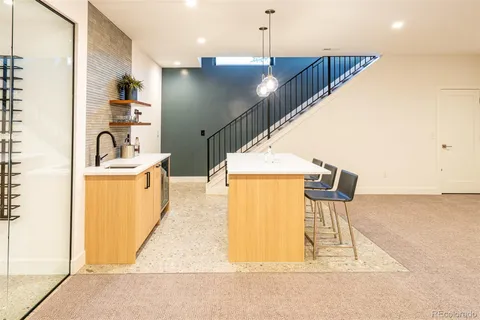 a view of a kitchen with a sink