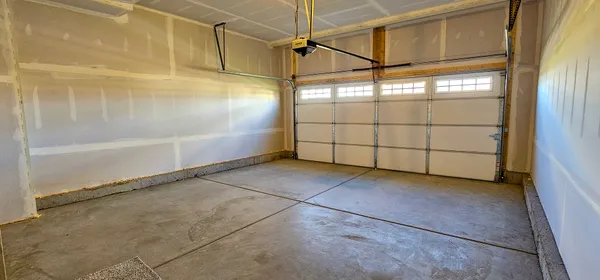 a view of a garage