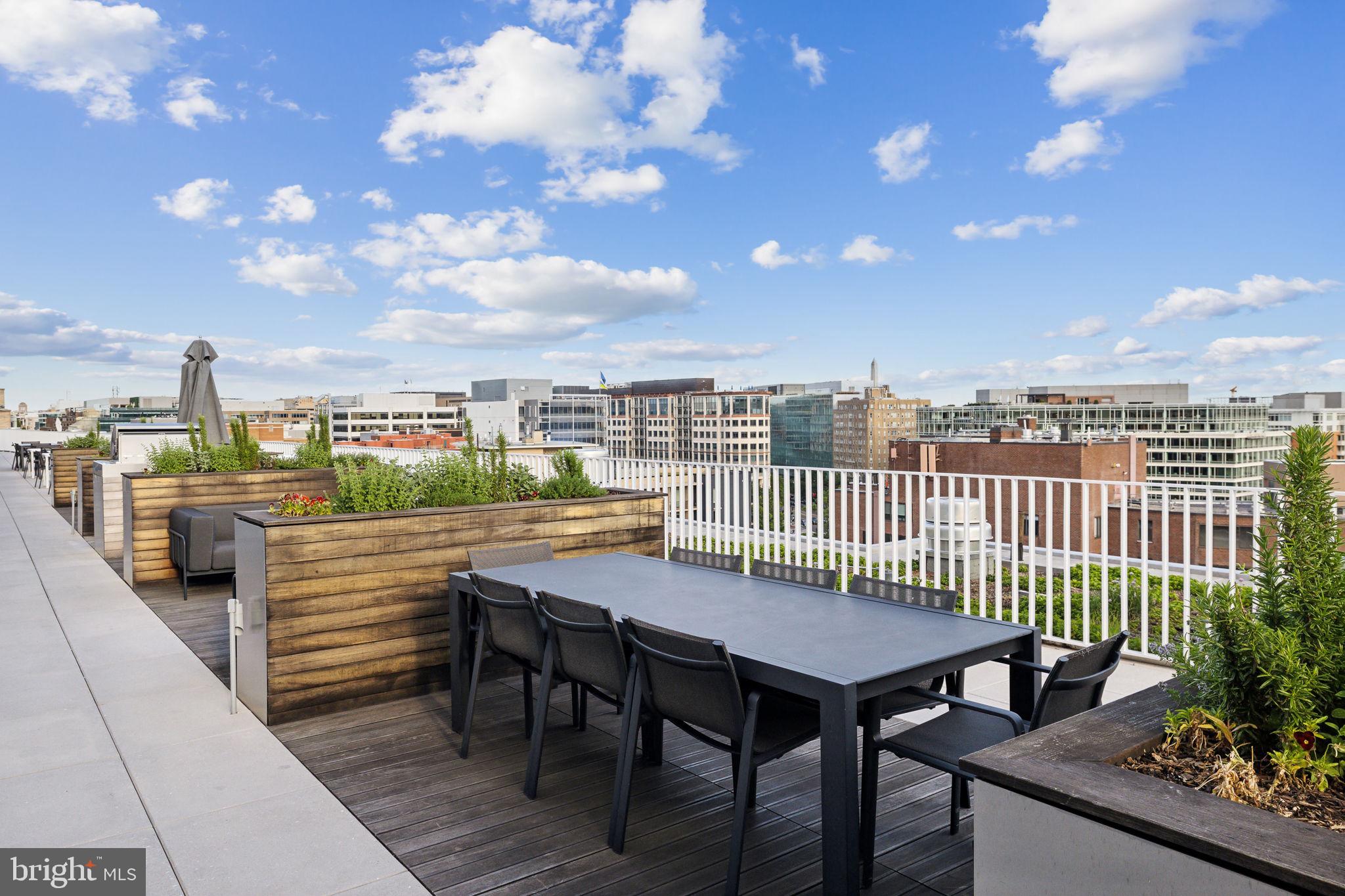 1111 24th Street Northwest, Unit 53 Washington, DC 20037 - Photo 28 of 31 Rooftop Desk with Dining and Culinary Stations