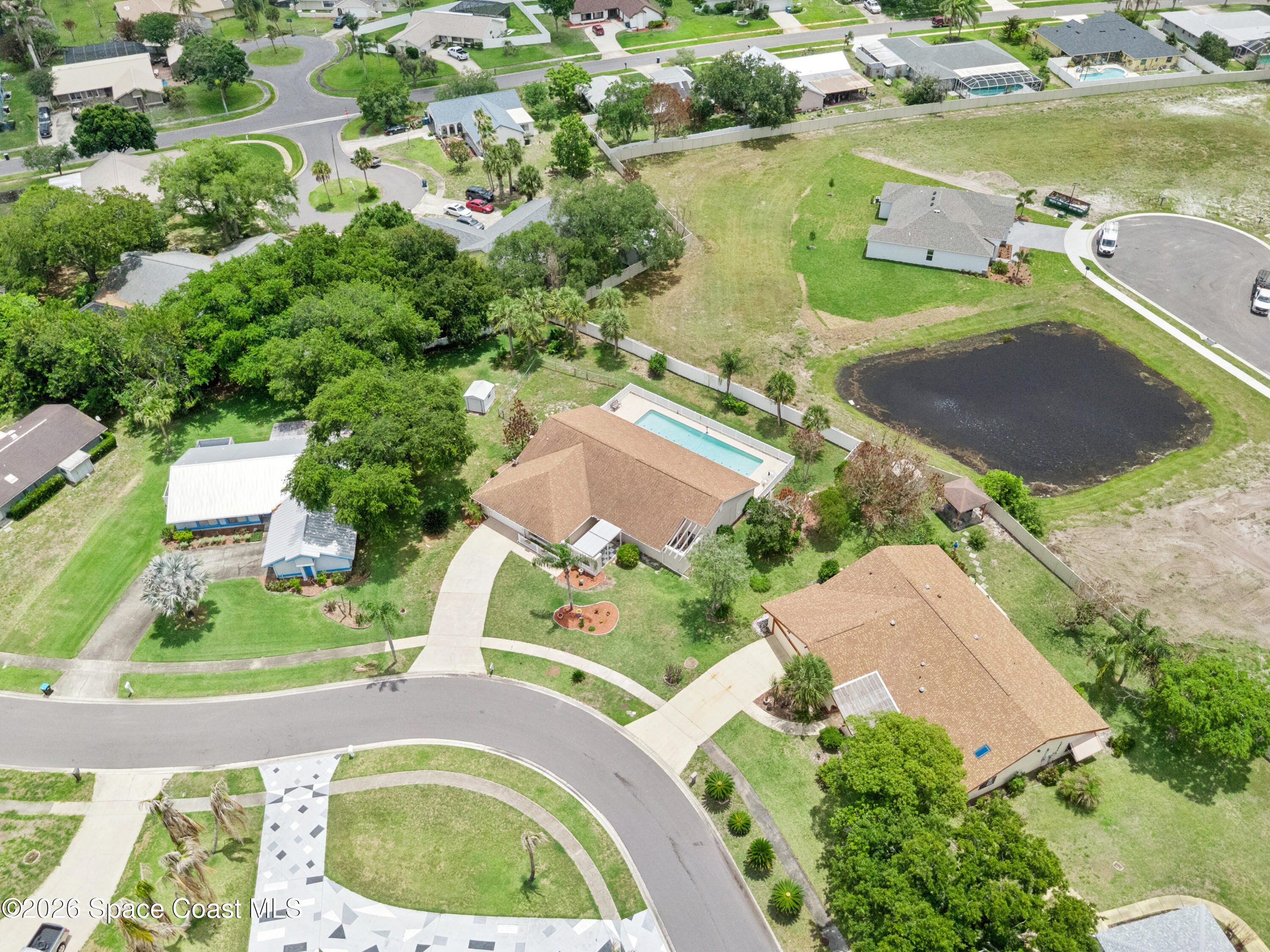 1334 Cherry Hills Road Northeast Palm Bay, FL 32905 - Photo 48 of 58 Aerial