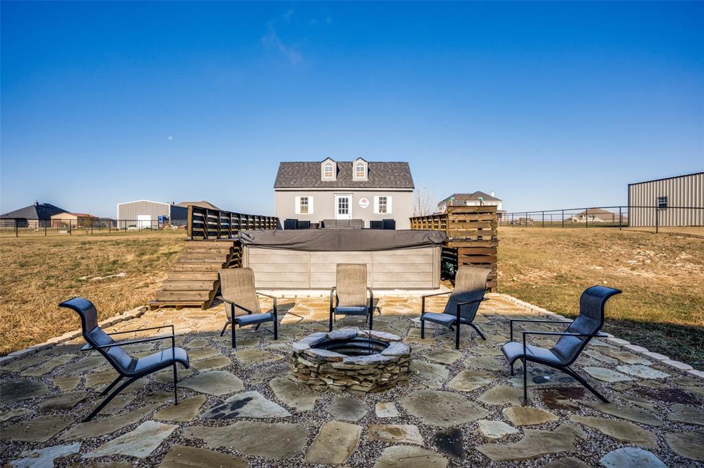 7417 Green Mesa Road Ponder, TX 76259 - Photo 31 of 39 a view of a terrace with chairs