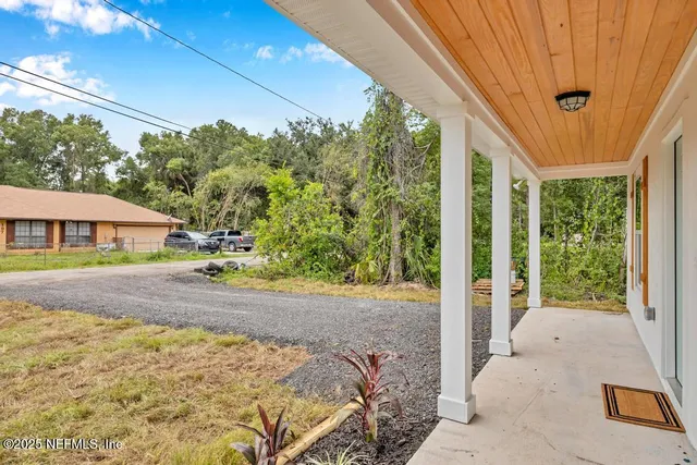 a balcony with view of lake