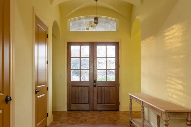 a view of front door of a house