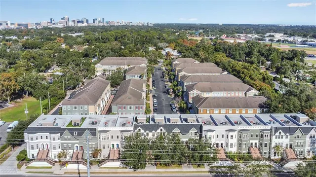 an aerial view of multiple house