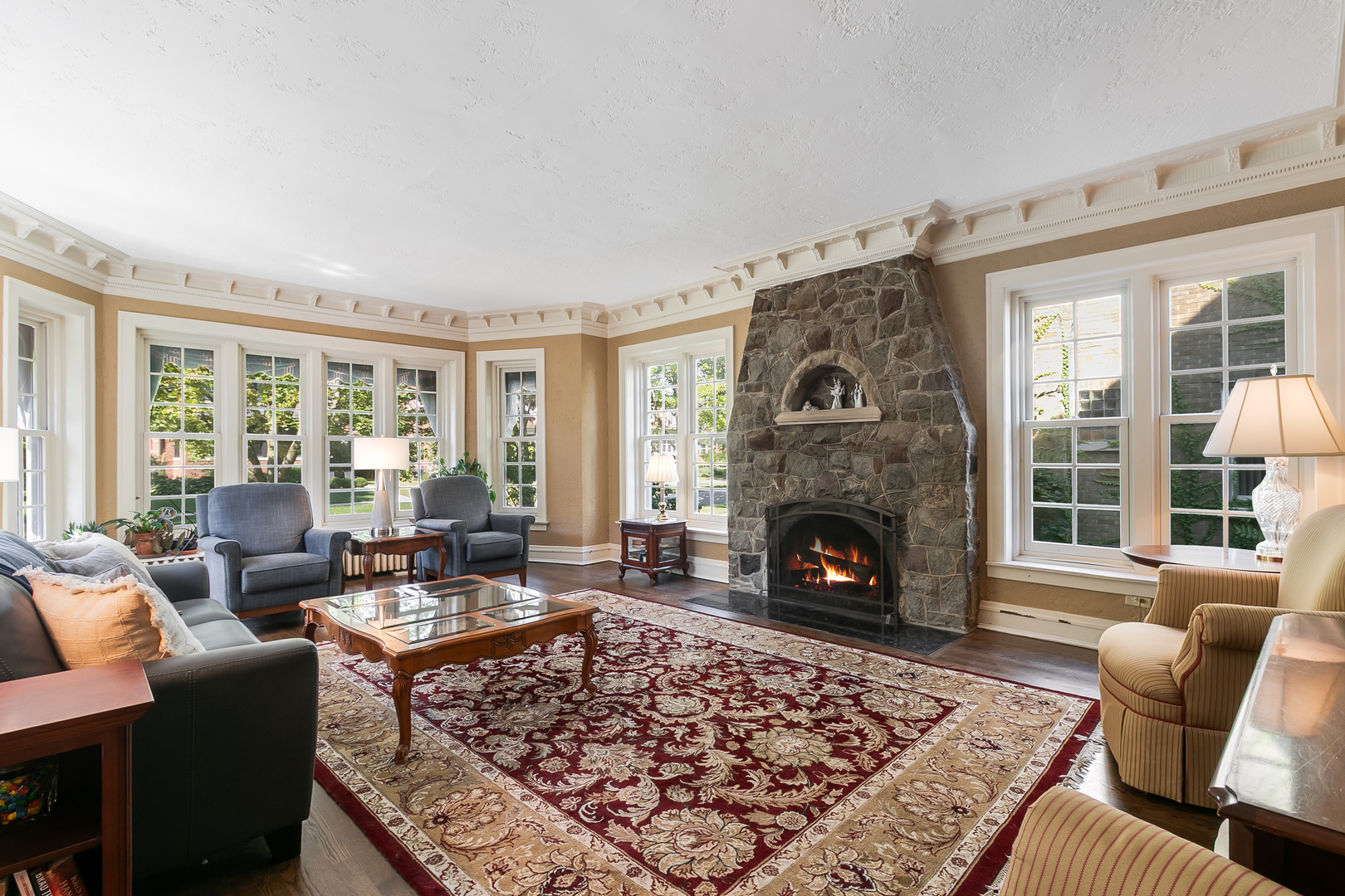 10337 South Hamilton Avenue Chicago, IL 60643 - Photo 4 of 27 a living room with furniture windows and a fireplace