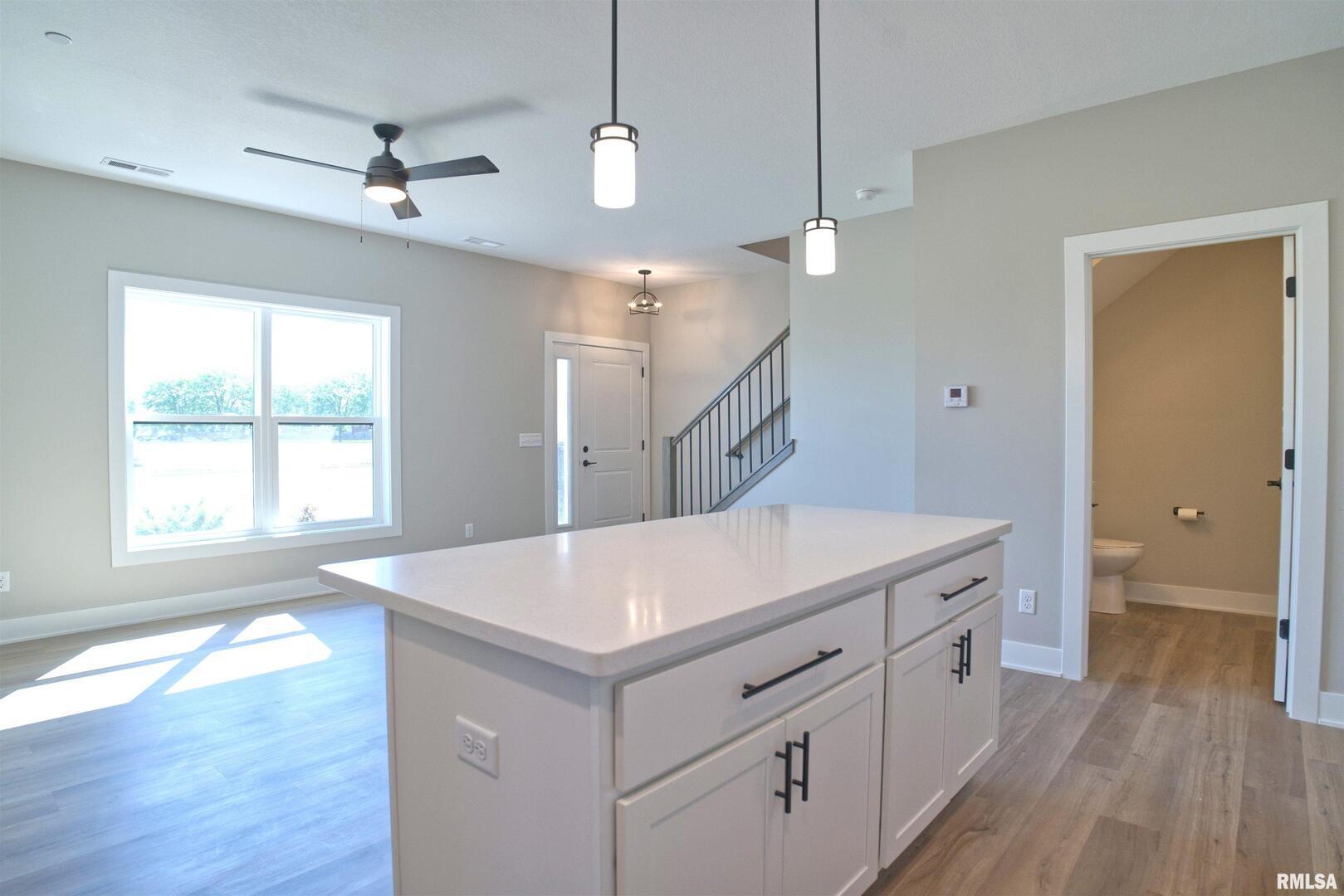 1004 South 4th Street Clinton, IA 52732 - Photo 4 of 18 a view of a kitchen counter space a sink and wooden floor