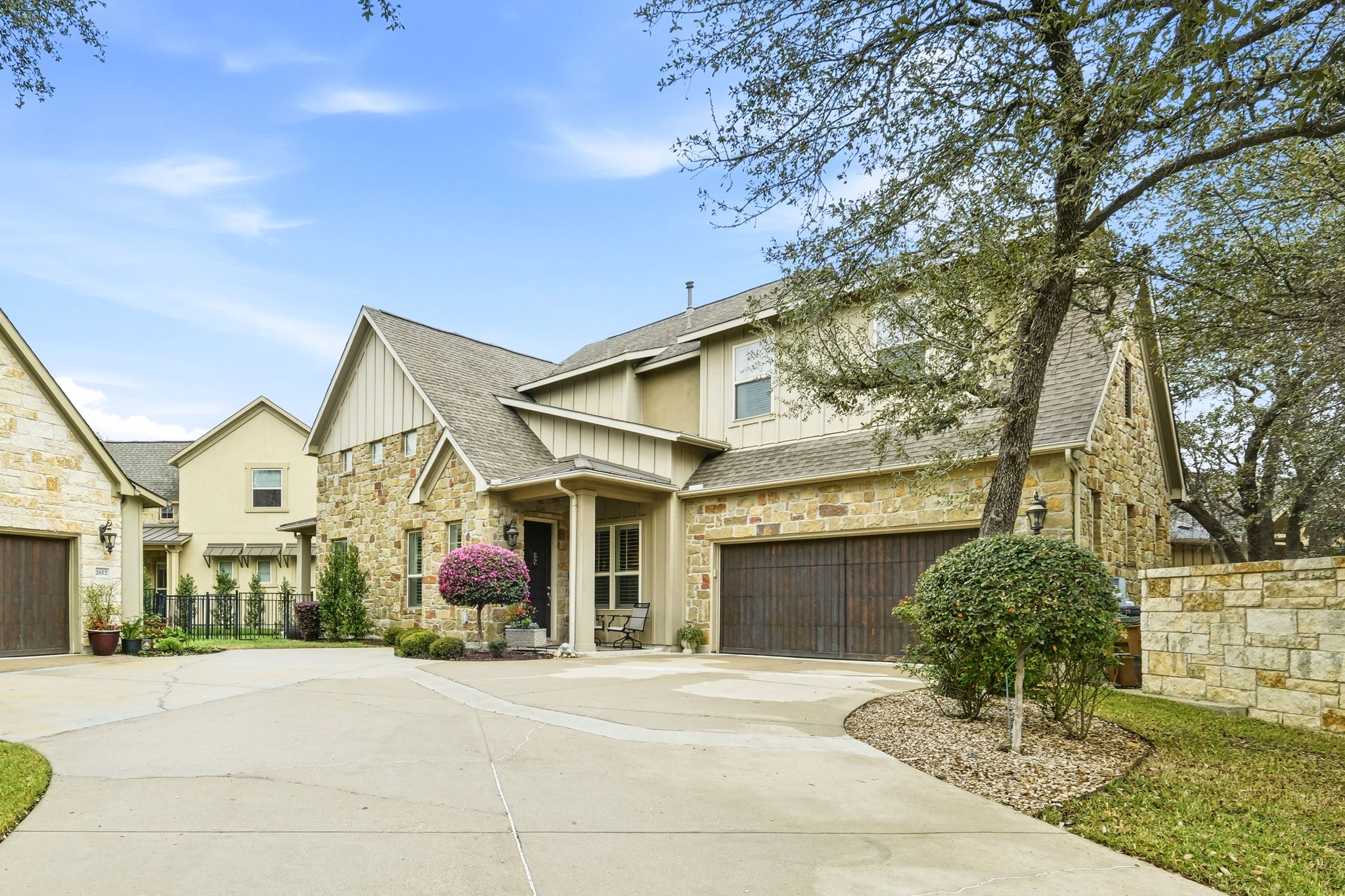 Front View of Condo that lives like a Single Family Home.