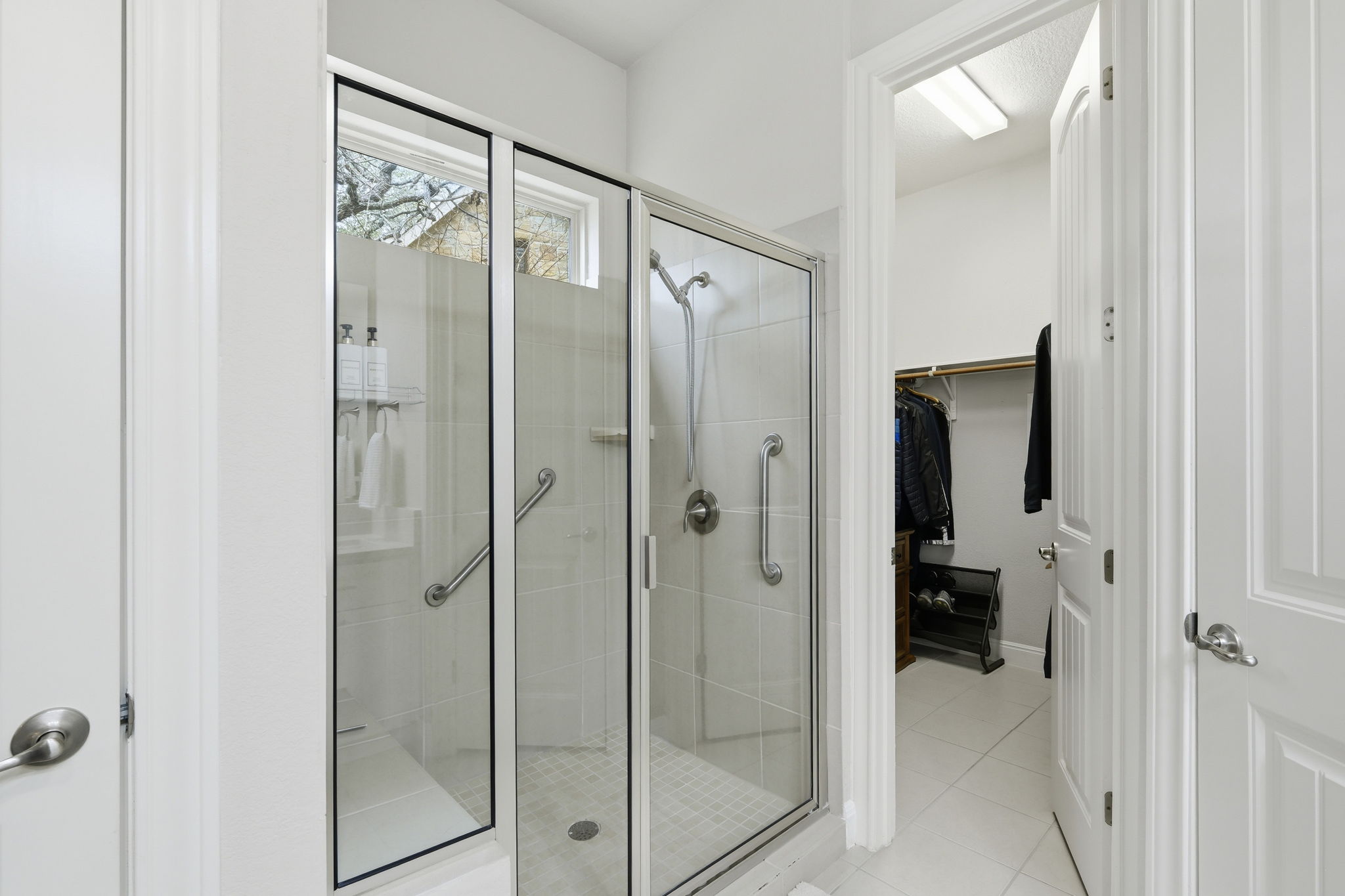 2608 Barbera Pass, Unit 90 Austin, TX 78748 - Photo 13 of 37 Primary bath boasts Walk-in Shower and second Primary Bedroom closet.