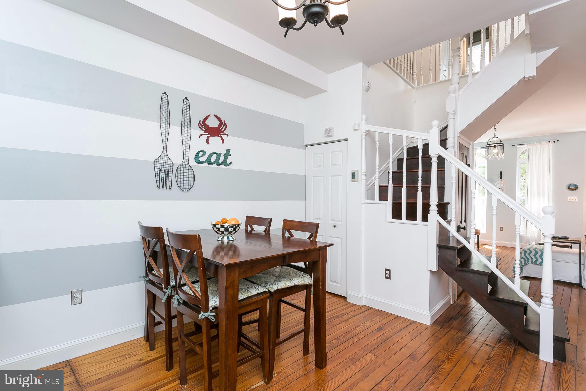 1511 Riverside Avenue Baltimore, MD 21230 - Photo 9 of 30 Attractive dining room w custom paint feature wall