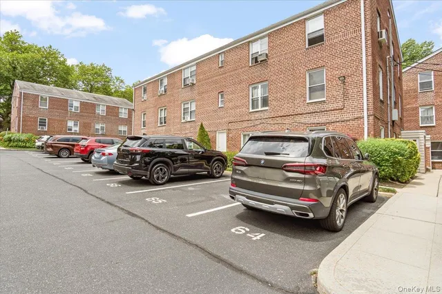 a car parked in front of a building