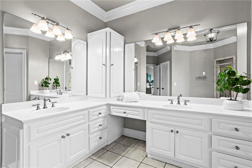 14375 Morning Mountain Way Milton, GA 30004 - Photo 26 of 53 a bathroom with a sink vanity and a mirror