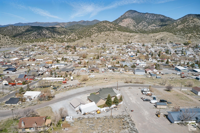 151 South Haulage Road Eureka, UT 84628 - Photo 33 of 36 Aerial perspective of suburban area featuring a mountainous background
