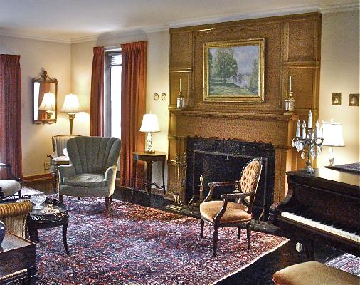2728 Blackhawk Road Wilmette, IL 60091 - Photo 4 of 4 a living room with furniture and a fireplace