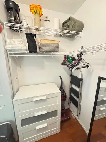 a room with storage and utility