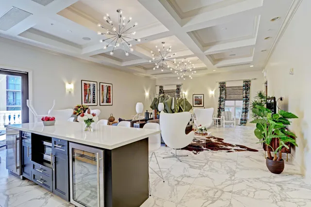 a work room with furniture and wooden floor