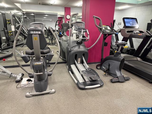 280 Prospect, Unit 9H Hackensack, NJ 07601 - Photo 33 of 38 a view of a room with gym equipment