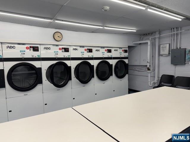 280 Prospect, Unit 9H Hackensack, NJ 07601 - Photo 34 of 38 a utility room with dryer and washer