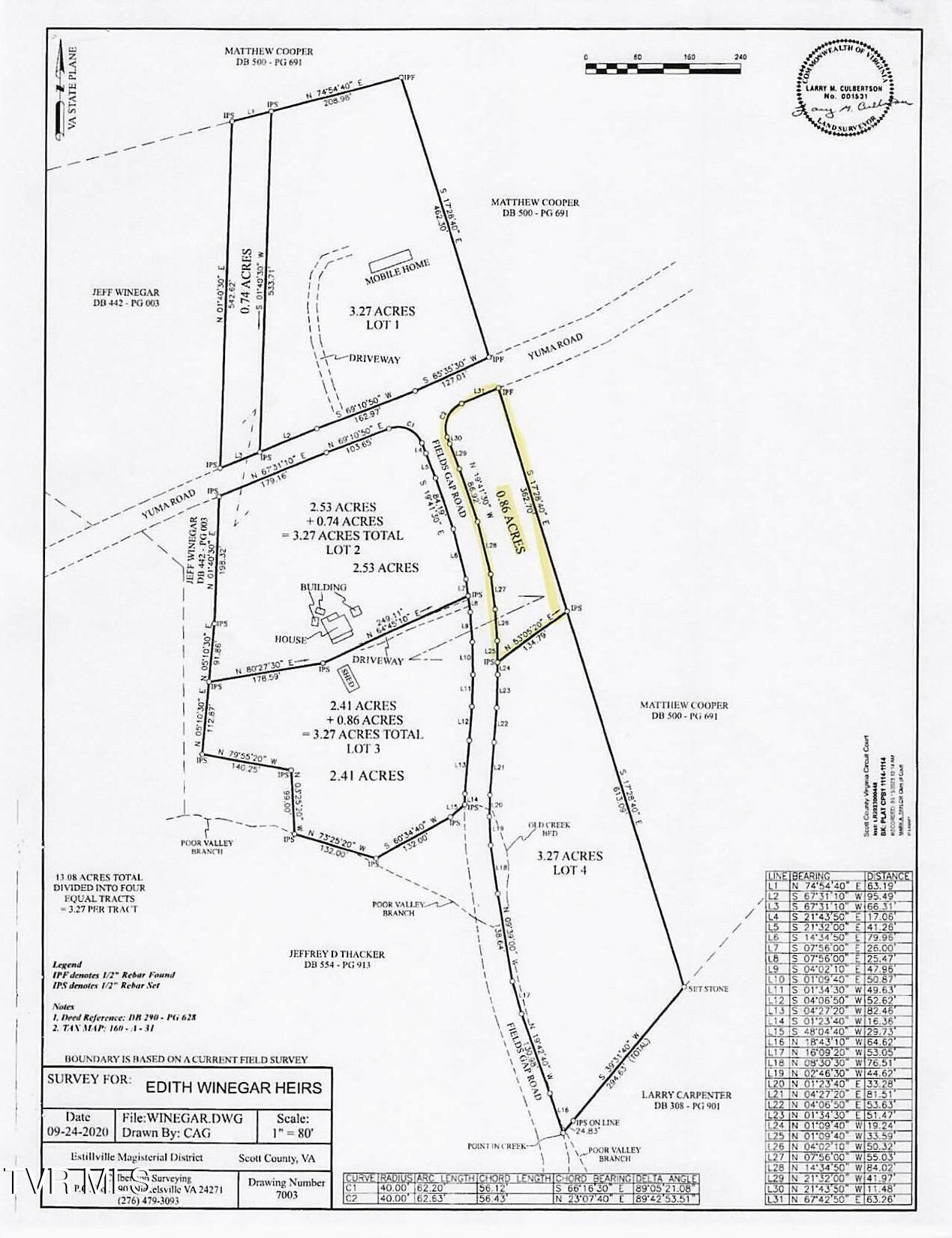 0 Yuma Road, Unit 2 Gate City, VA 24251 - Photo 3 of 32 Yuma Fields Gap plat