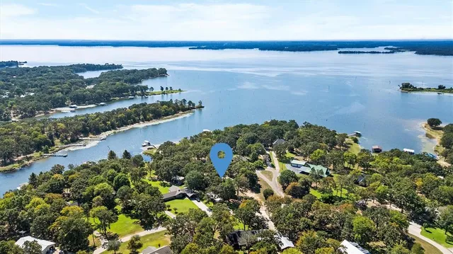 a view of a city and lake