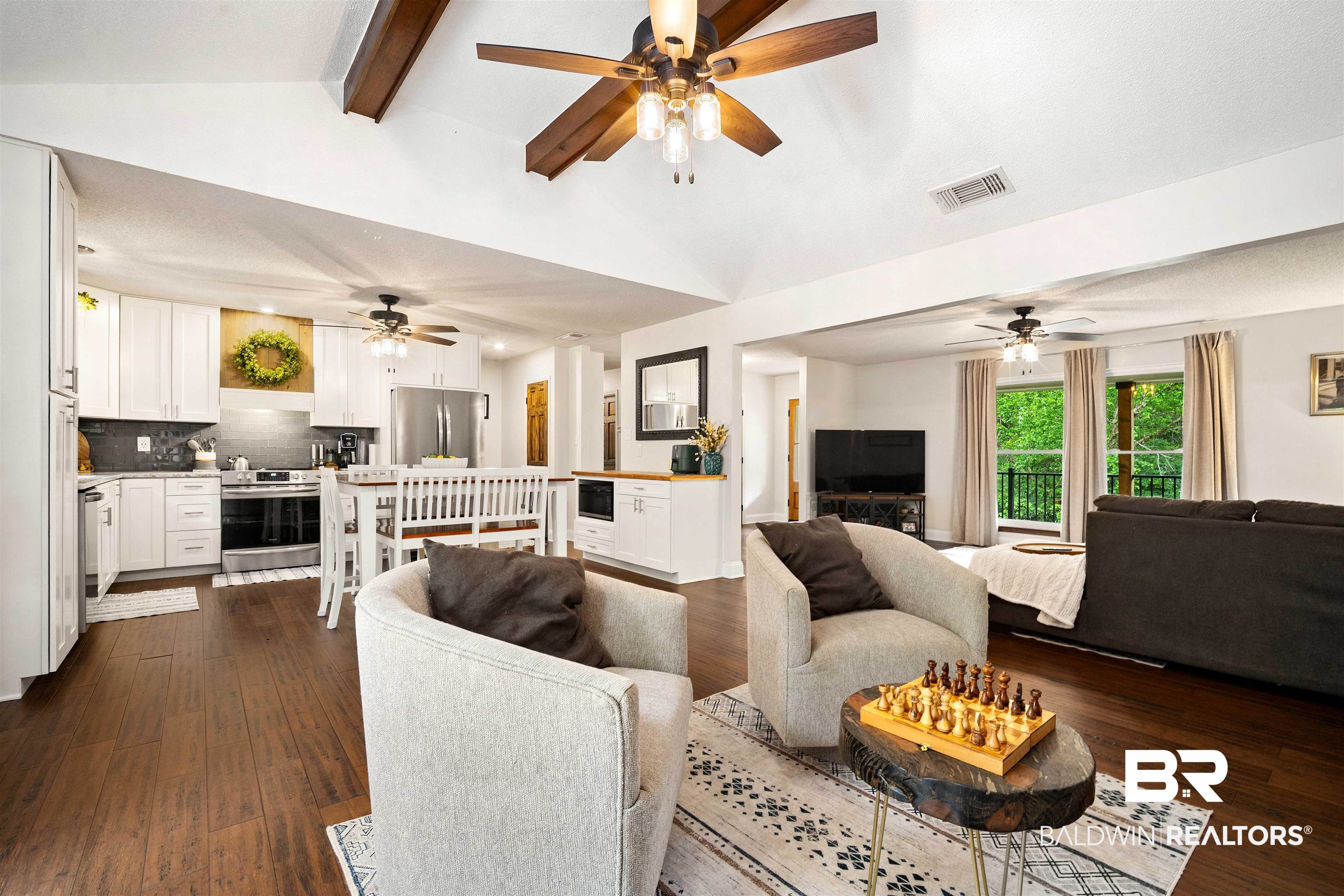 71 Caisson Trace Daphne, AL 36527 - Photo 17 of 36 Vaulted white ceilings with exposed wood beams