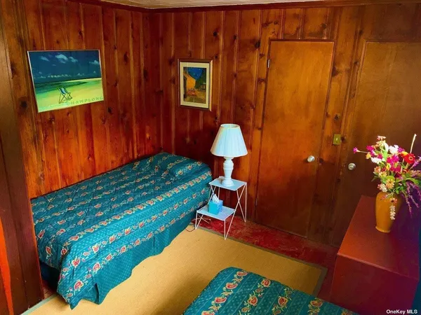 a view of wooden door