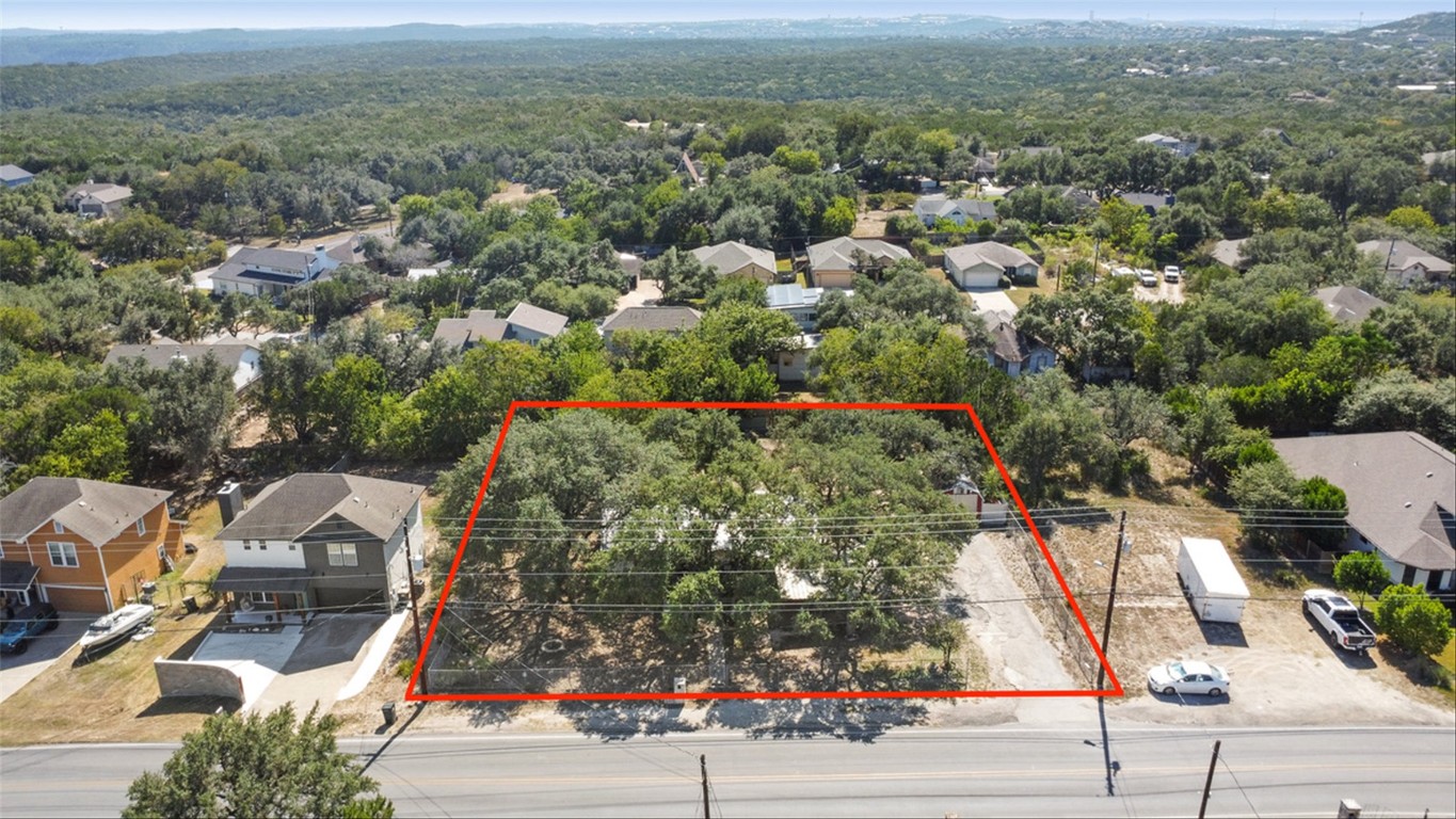 an aerial view of multiple house