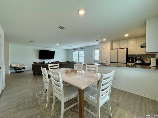a view of kitchen with breakfast area