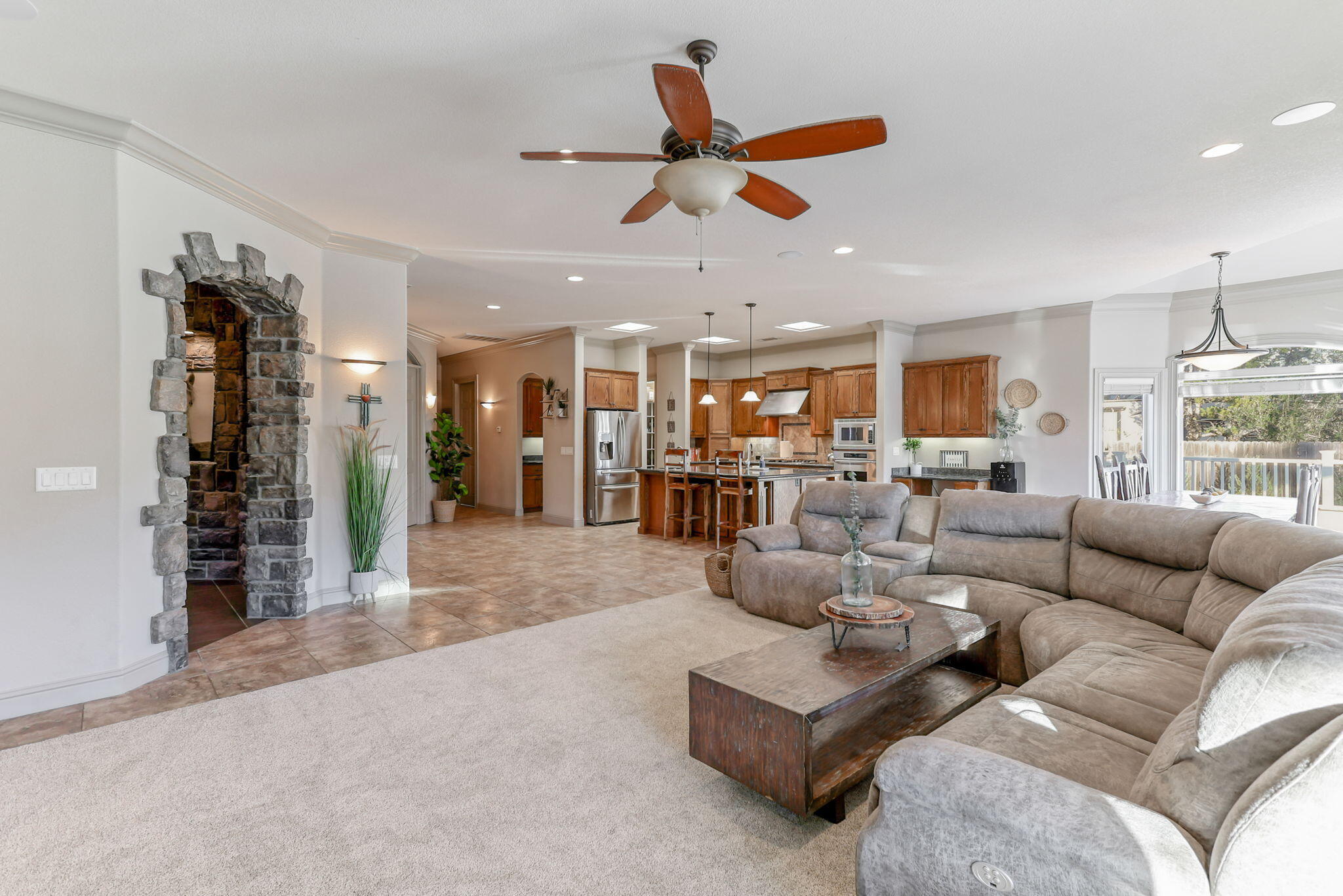 9271 Placer Road Redding, CA 96001 - Photo 45 of 45 a living room with furniture kitchen view and a large window