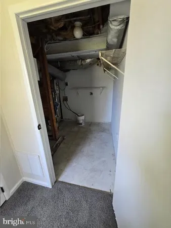 a view of storage and utility room