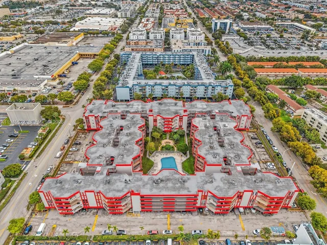an aerial view of a city