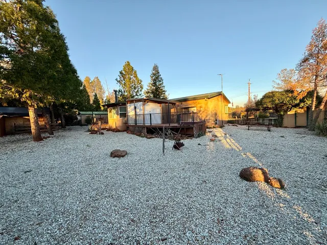 an outdoor view having patio