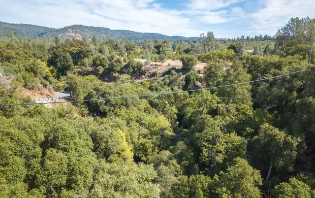 a view of a lake with a mountain in the background