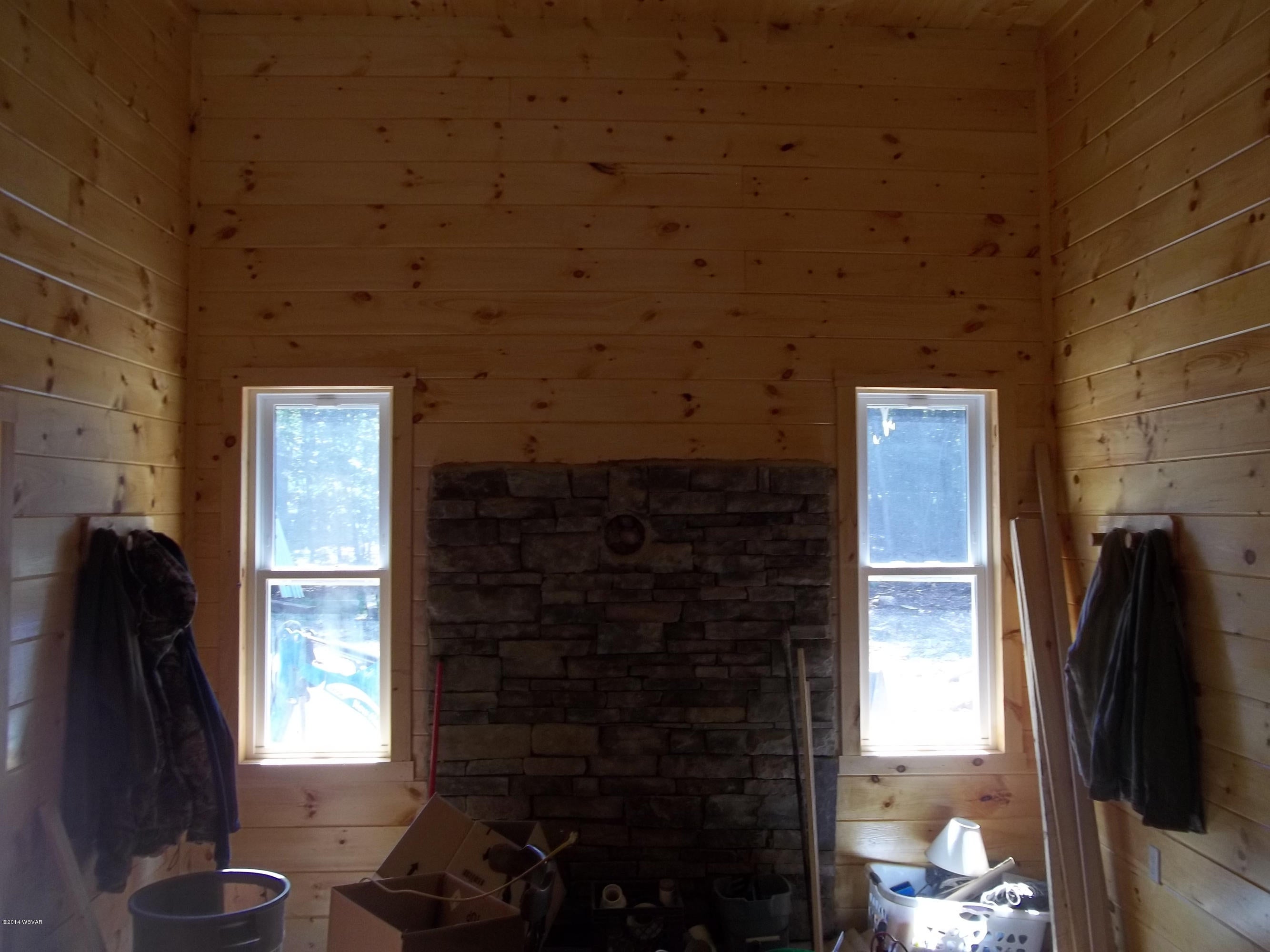 stone fireplace