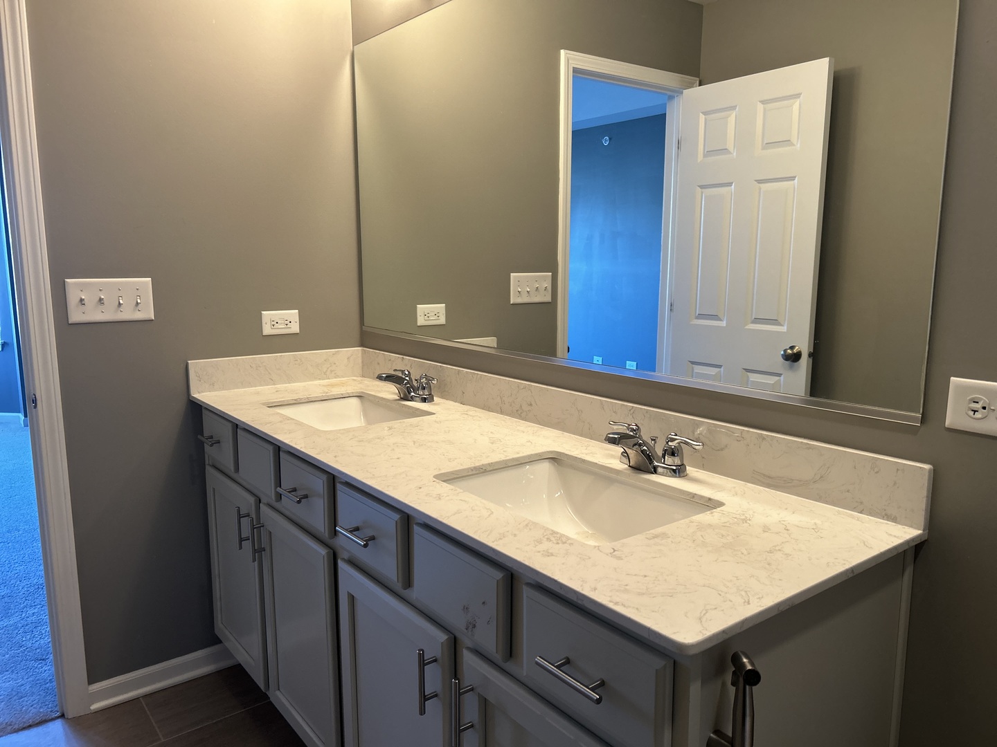 2953 Madison Drive, Unit 2953 Naperville, IL 60564 - Photo 9 of 18 a bathroom with a sink and a mirror