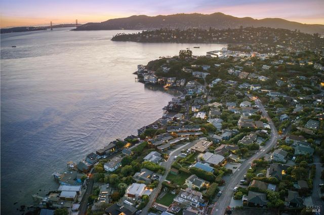 a view of city and mountain