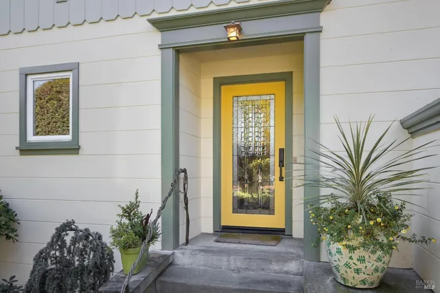 a view of a entryway door of the house