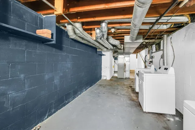 a view of storage and utility room