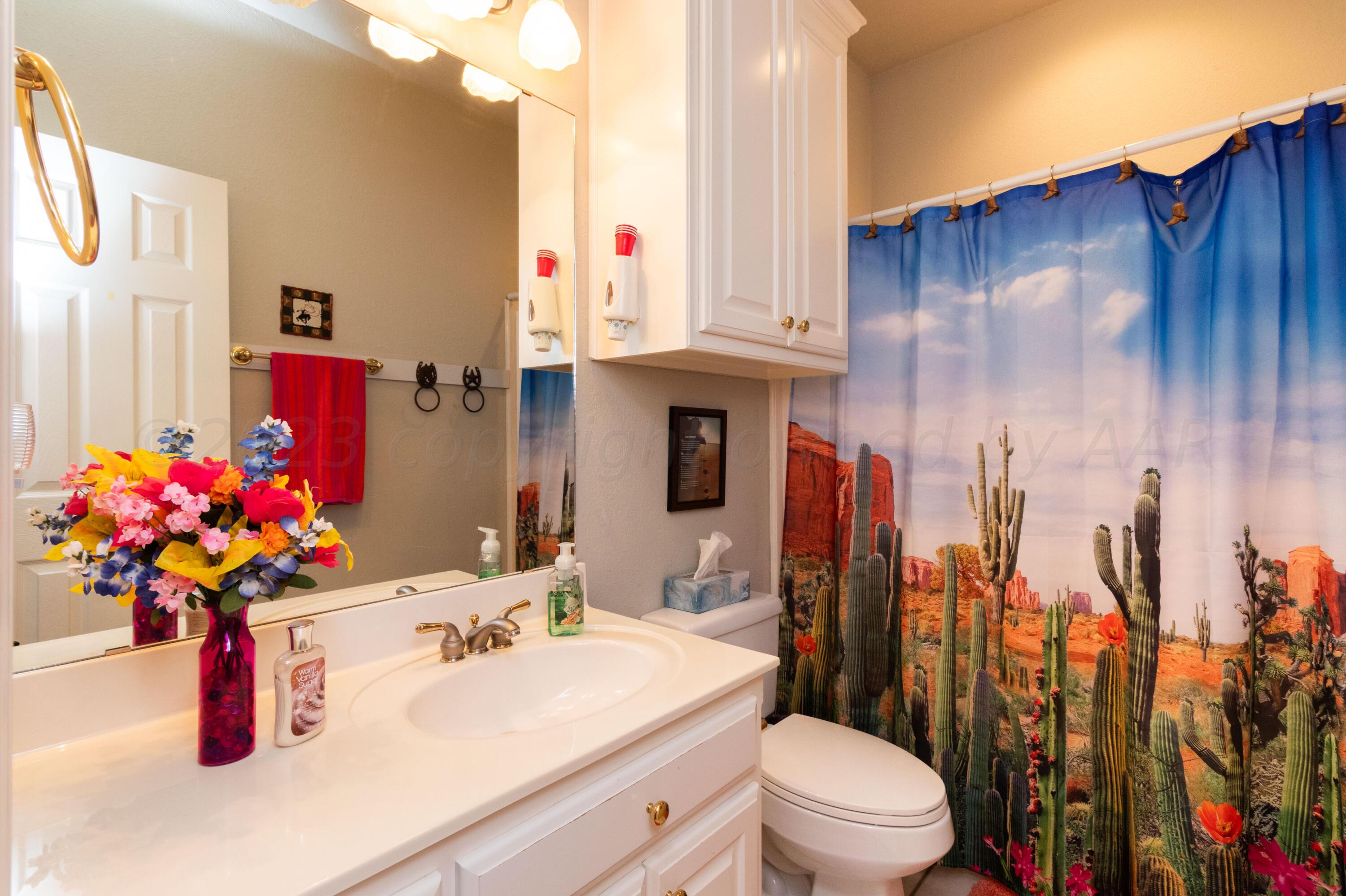 15212 Halsey Trail Amarillo, TX 79118 - Photo 21 of 47 a bathroom with a sink vanity mirror and toilet