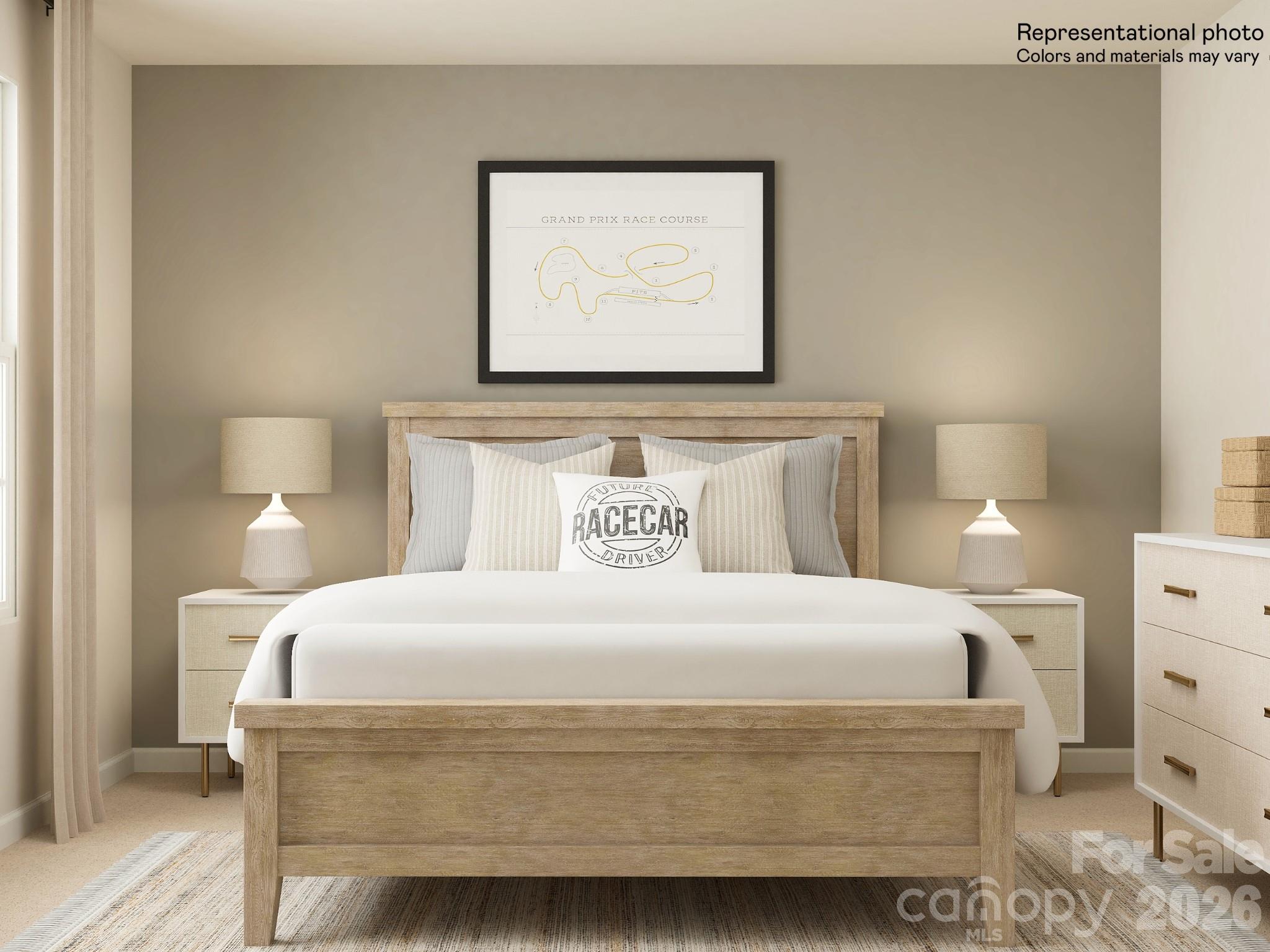 7032 Juneberry Way Maiden, NC 28650 - Photo 8 of 25 a bedroom with a bed and a night stand