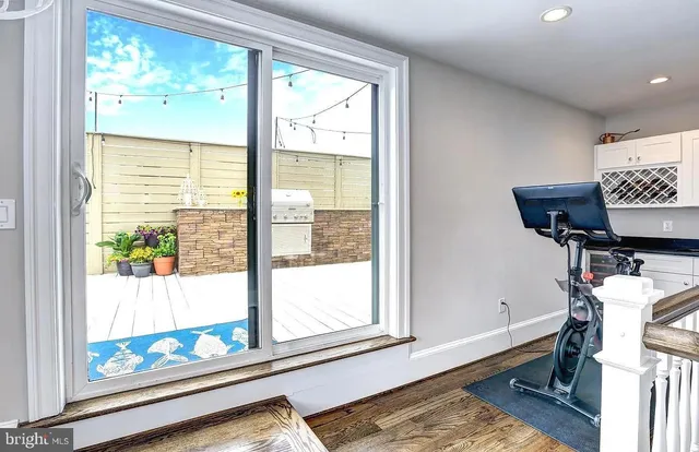 a room with furniture and a window