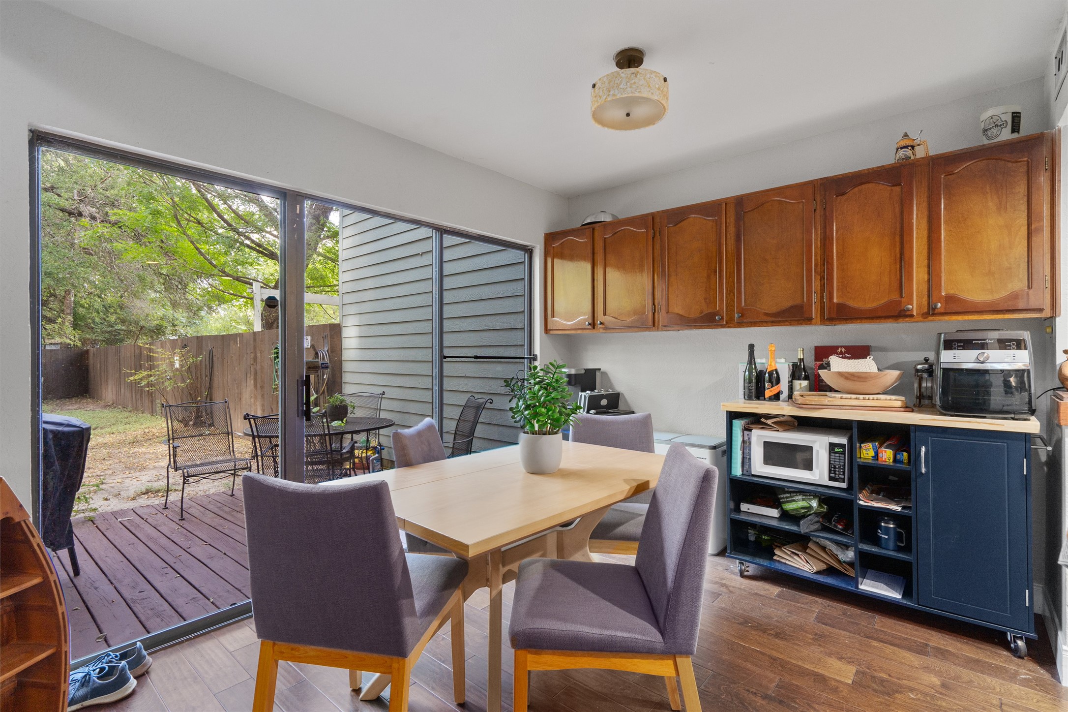 2414 Jones Road Austin, TX 78745 - Photo 6 of 26 Dining area with a convenient walk-out to a private deck.